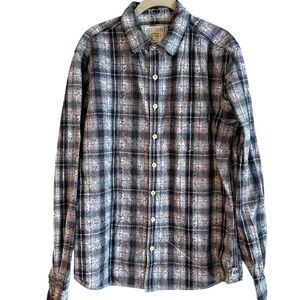 Ecoths Plaid Button-Up Organic Shirt m